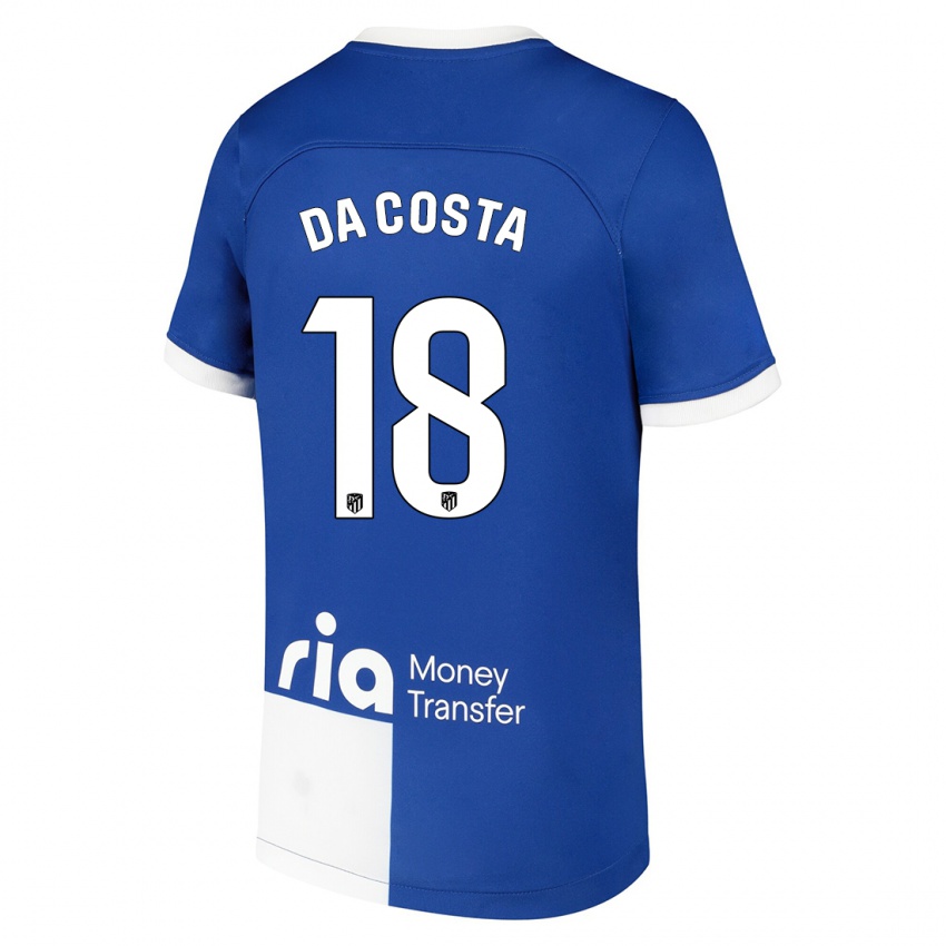 Kinder Mario Da Costa #18 Blau Weiss Auswärtstrikot Trikot 2023/24 T-Shirt Schweiz