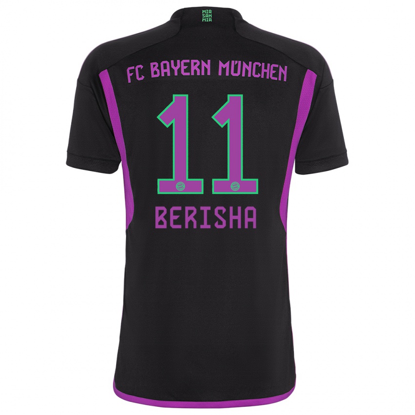 Kinder Dion Berisha #11 Schwarz Auswärtstrikot Trikot 2023/24 T-Shirt Schweiz