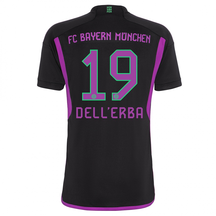 Kinder Davide Dell'erba #19 Schwarz Auswärtstrikot Trikot 2023/24 T-Shirt Schweiz