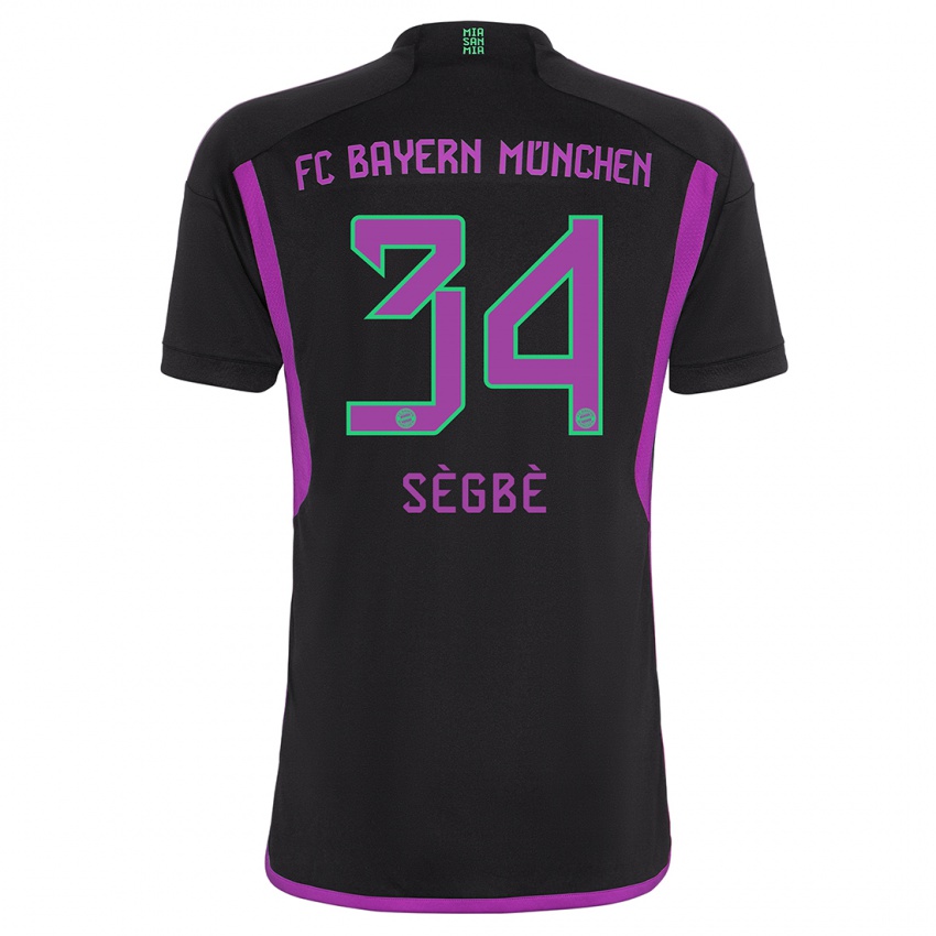 Kinder Désiré Sègbè #34 Schwarz Auswärtstrikot Trikot 2023/24 T-Shirt Schweiz