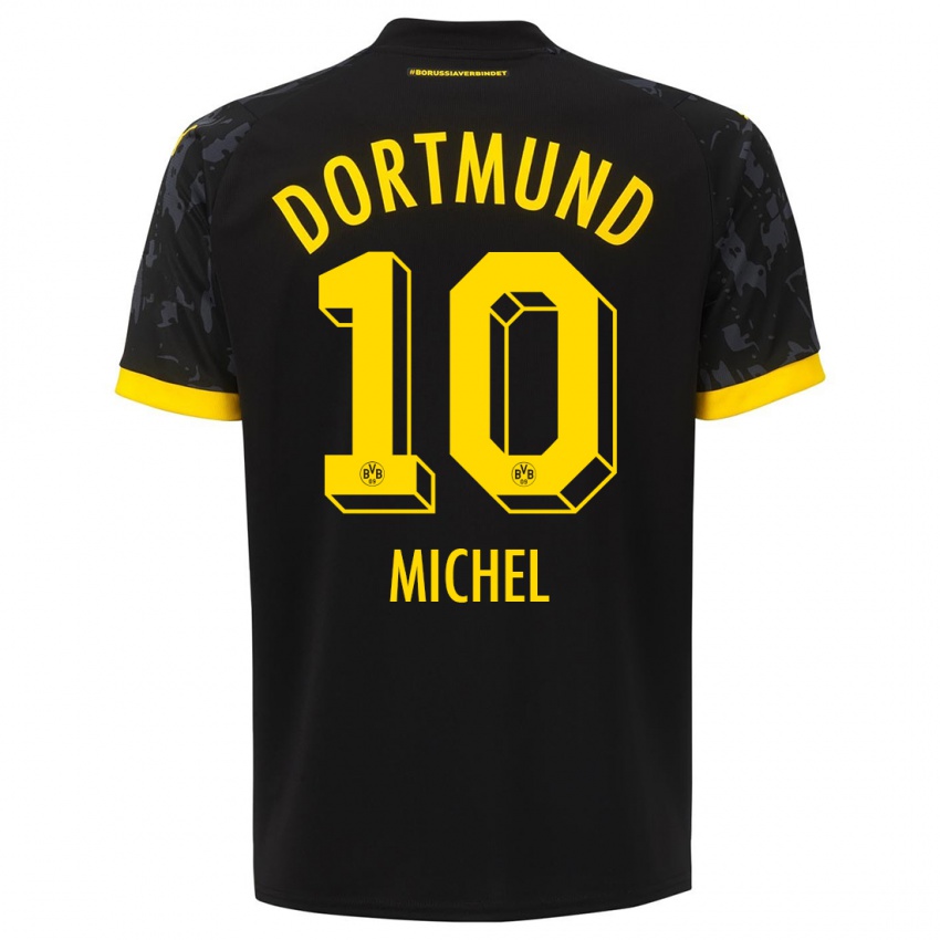 Kinder Falko Michel #10 Schwarz Auswärtstrikot Trikot 2023/24 T-Shirt Schweiz