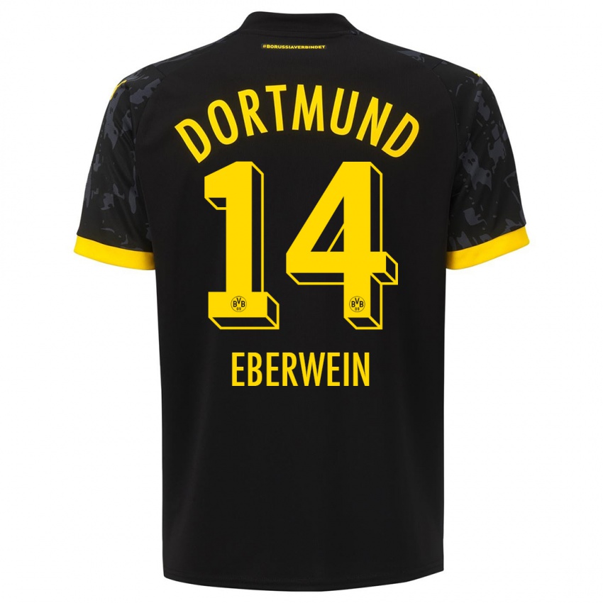 Kinder Michael Eberwein #14 Schwarz Auswärtstrikot Trikot 2023/24 T-Shirt Schweiz