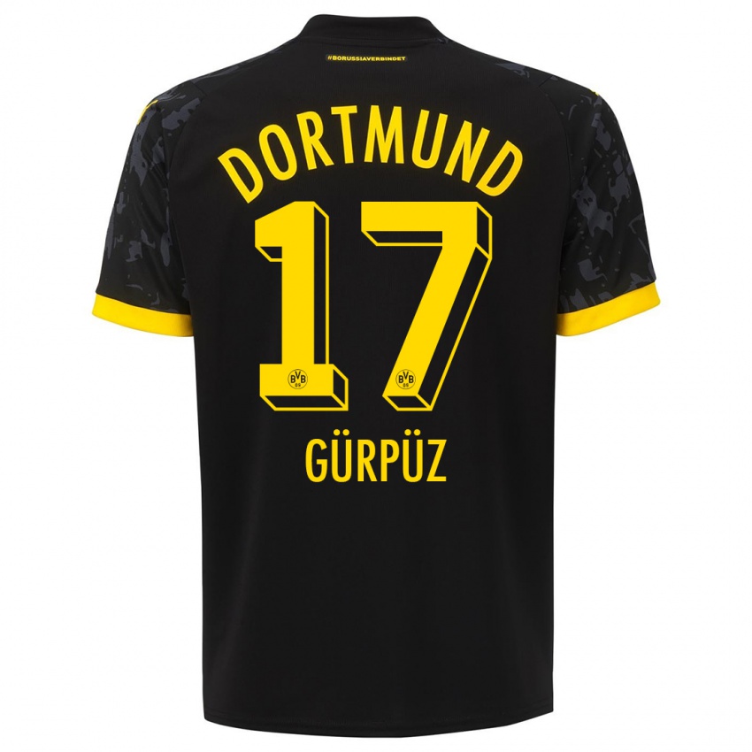 Kinder Gökdeniz Gürpüz #17 Schwarz Auswärtstrikot Trikot 2023/24 T-Shirt Schweiz