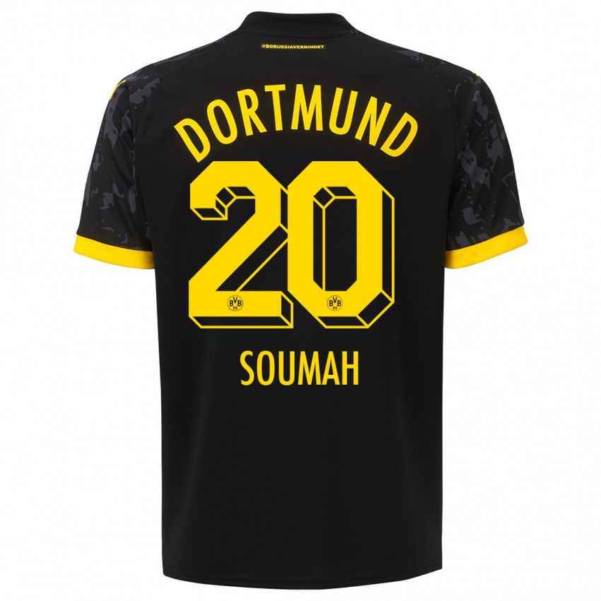 Kinder Moussa Soumah #20 Schwarz Auswärtstrikot Trikot 2023/24 T-Shirt Schweiz