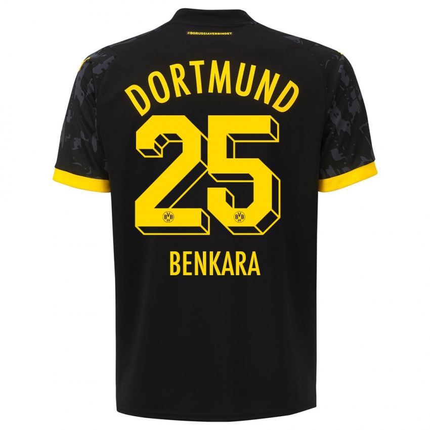 Kinder Elias Benkara #25 Schwarz Auswärtstrikot Trikot 2023/24 T-Shirt Schweiz