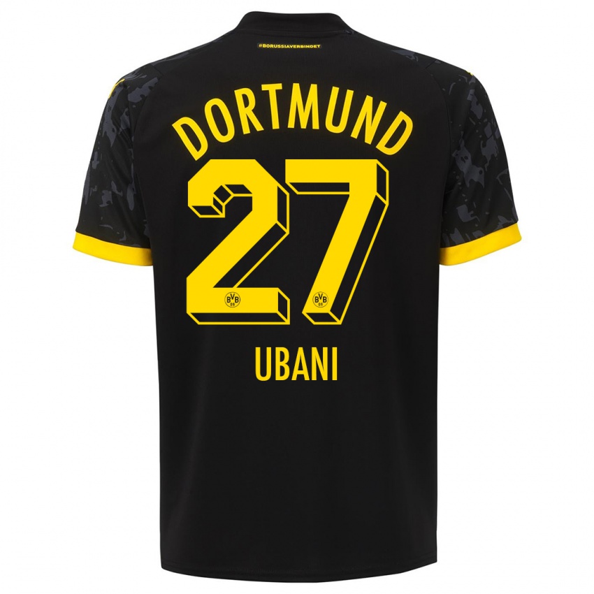 Kinder Marlon Ubani #27 Schwarz Auswärtstrikot Trikot 2023/24 T-Shirt Schweiz