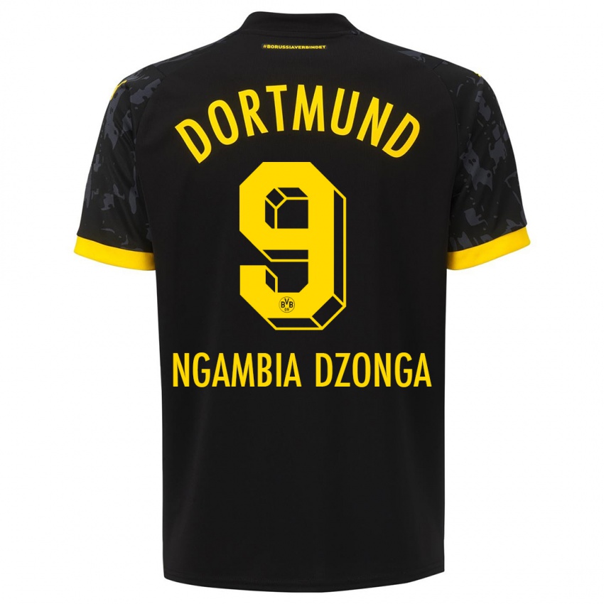 Kinder Diego Ngambia Dzonga #9 Schwarz Auswärtstrikot Trikot 2023/24 T-Shirt Schweiz