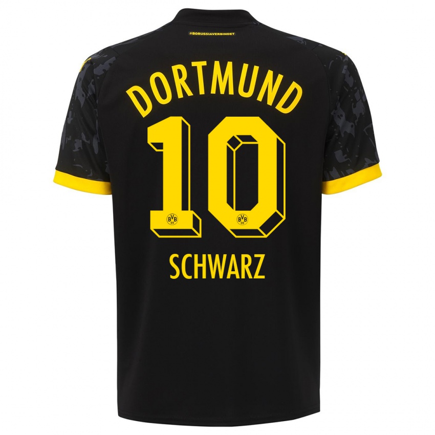 Kinder Oskar Schwarz #10 Schwarz Auswärtstrikot Trikot 2023/24 T-Shirt Schweiz