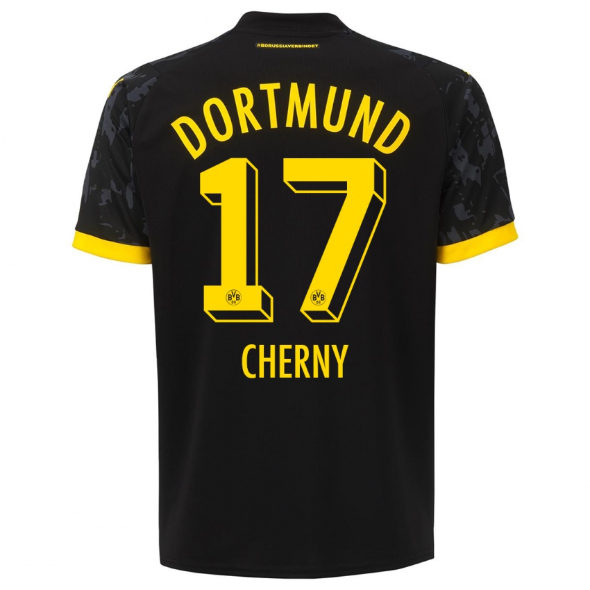 Kinder Nick Cherny #17 Schwarz Auswärtstrikot Trikot 2023/24 T-Shirt Schweiz