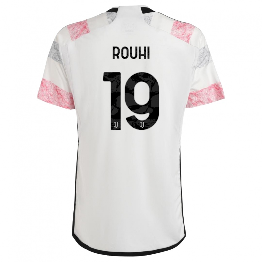 Kinder Jonas Rouhi #19 Weiß Rosa Auswärtstrikot Trikot 2023/24 T-Shirt Schweiz