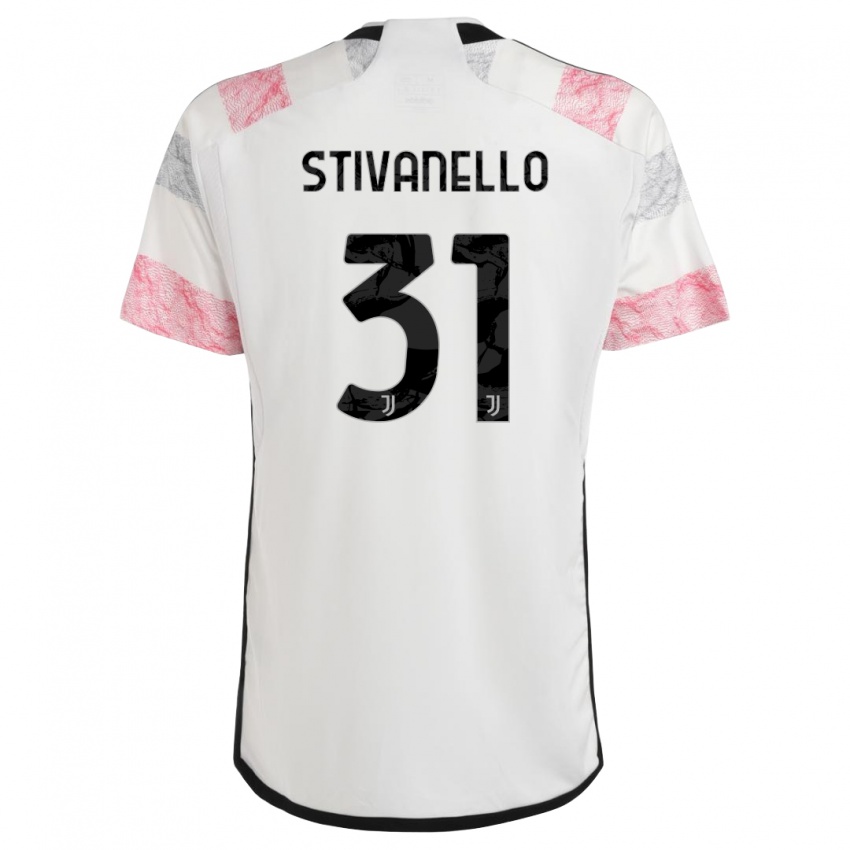 Kinder Riccardo Stivanello #31 Weiß Rosa Auswärtstrikot Trikot 2023/24 T-Shirt Schweiz