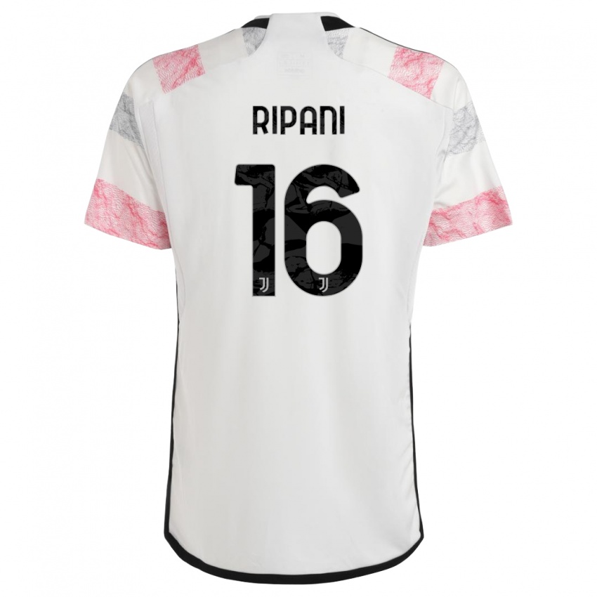 Kinder Diego Ripani #16 Weiß Rosa Auswärtstrikot Trikot 2023/24 T-Shirt Schweiz