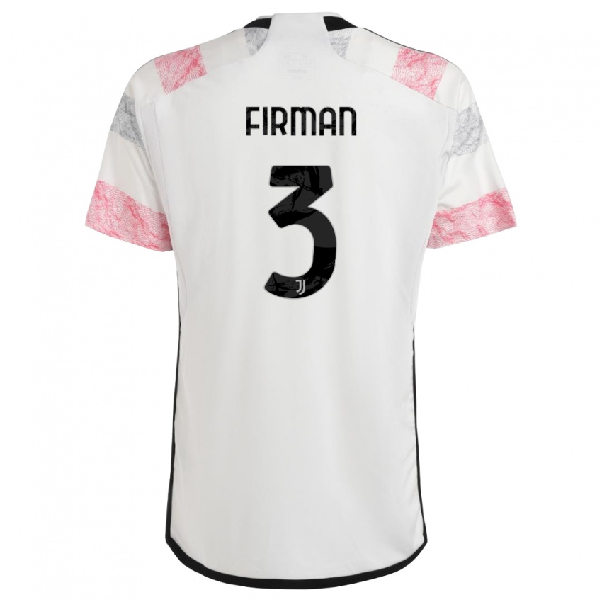 Kinder Andriy Firman #3 Weiß Rosa Auswärtstrikot Trikot 2023/24 T-Shirt Schweiz