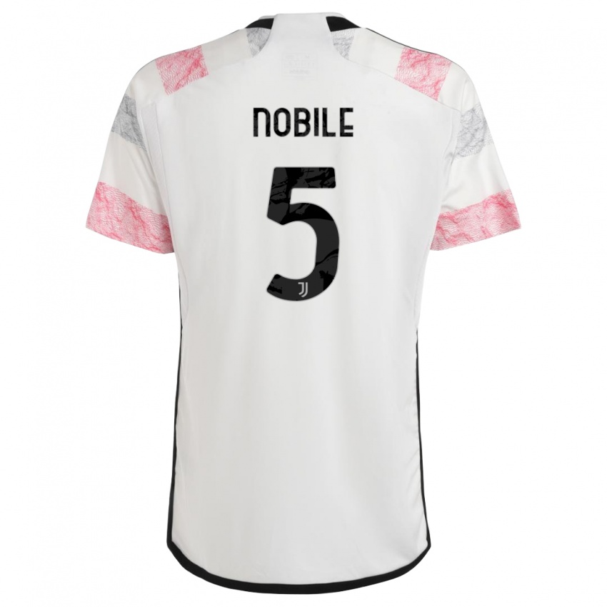 Kinder Riccardo Nobile #5 Weiß Rosa Auswärtstrikot Trikot 2023/24 T-Shirt Schweiz