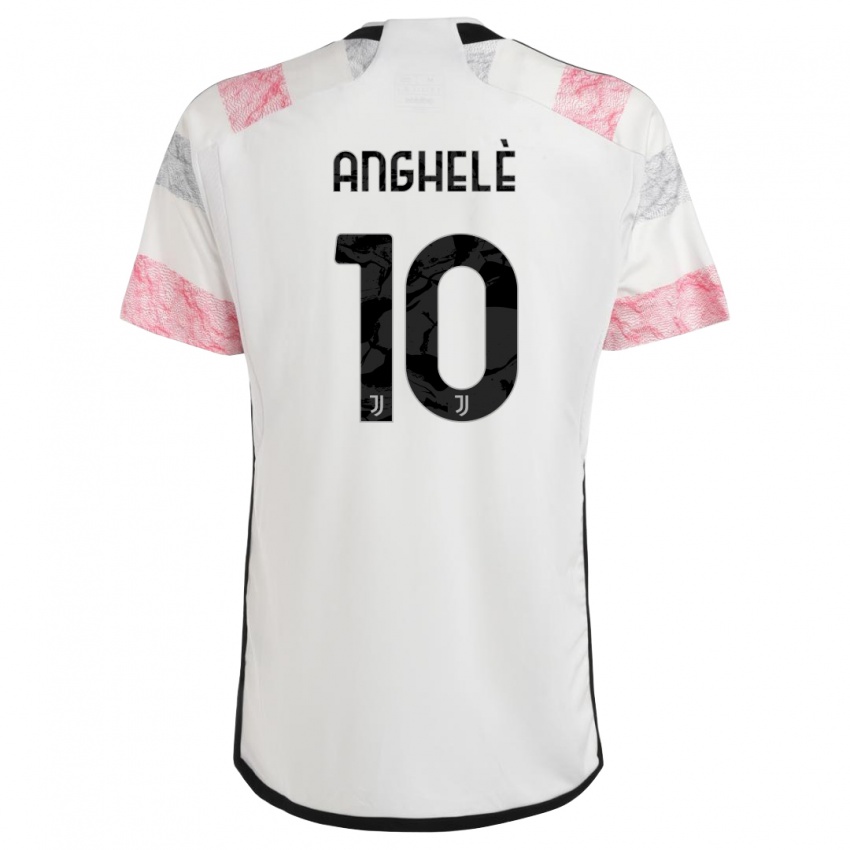 Kinder Lorenzo Anghelè #10 Weiß Rosa Auswärtstrikot Trikot 2023/24 T-Shirt Schweiz