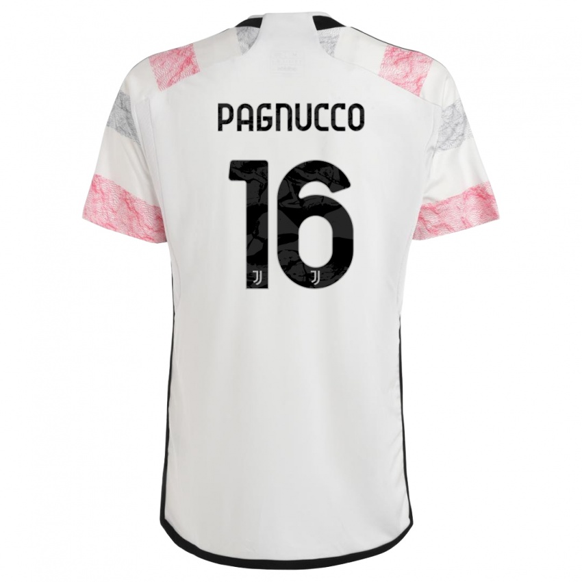 Kinder Filippo Pagnucco #16 Weiß Rosa Auswärtstrikot Trikot 2023/24 T-Shirt Schweiz