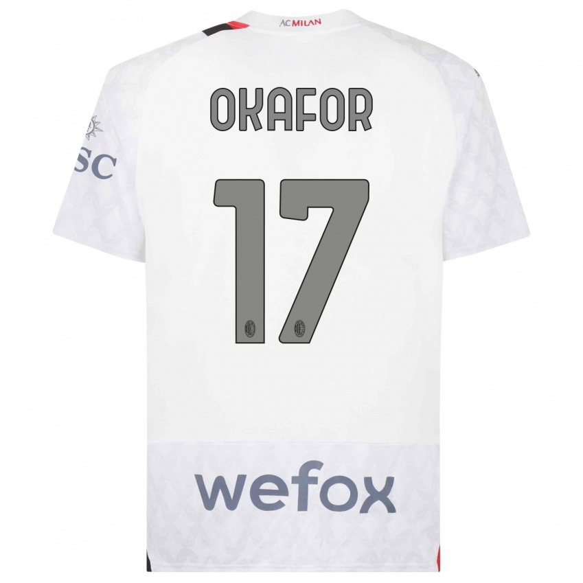 Kinder Noah Okafor #17 Weiß Auswärtstrikot Trikot 2023/24 T-Shirt Schweiz