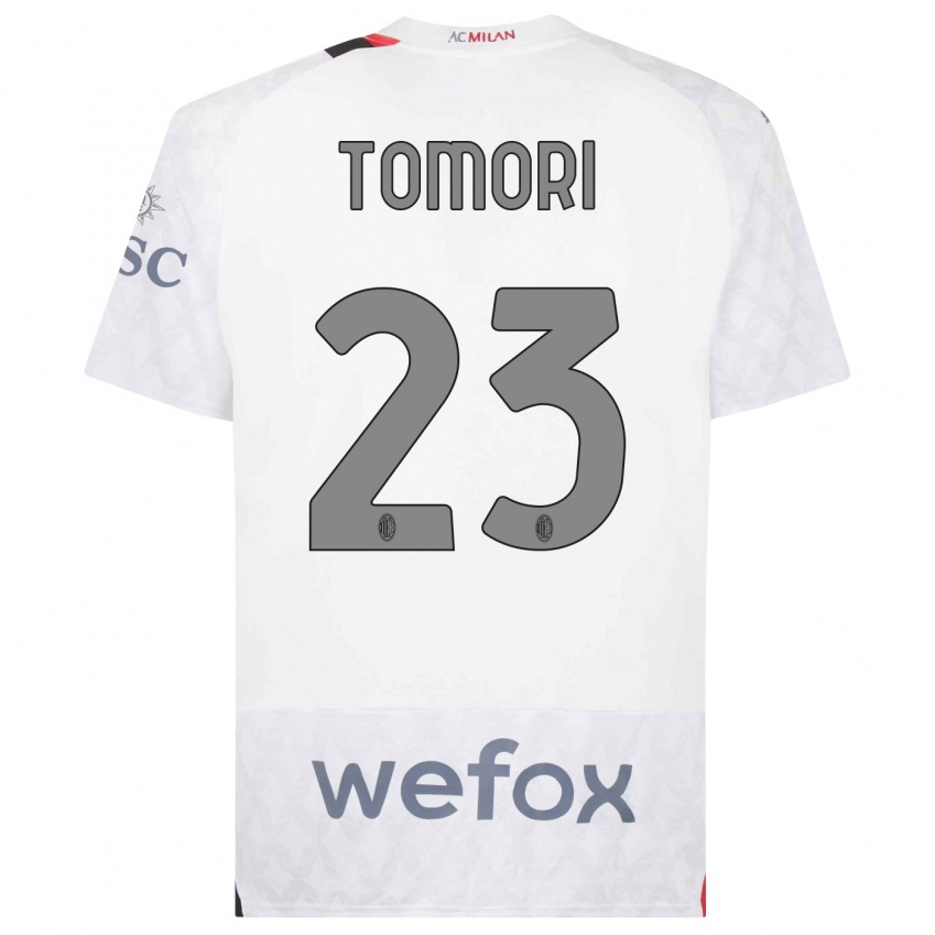Kinder Fikayo Tomori #23 Weiß Auswärtstrikot Trikot 2023/24 T-Shirt Schweiz