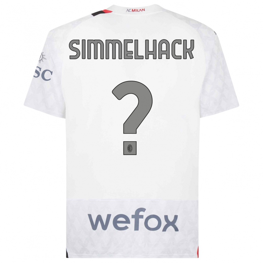 Kinder Alexander Simmelhack #0 Weiß Auswärtstrikot Trikot 2023/24 T-Shirt Schweiz