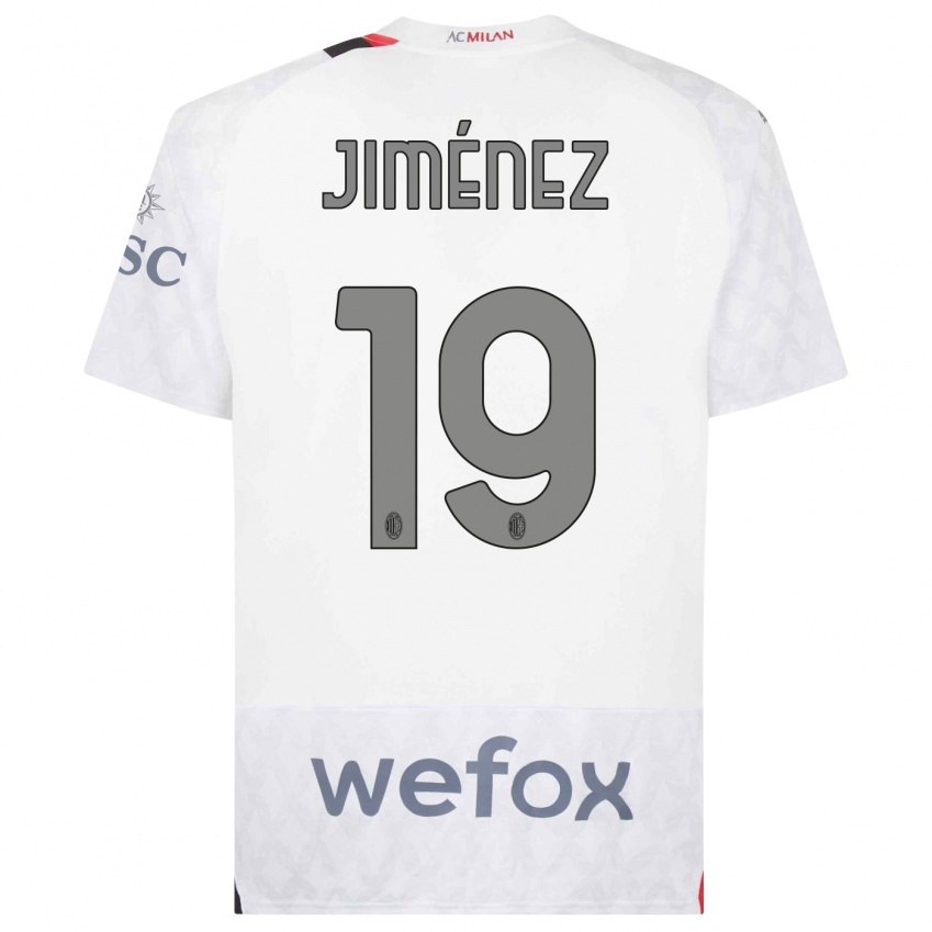 Kinder Álex Jiménez #19 Weiß Auswärtstrikot Trikot 2023/24 T-Shirt Schweiz