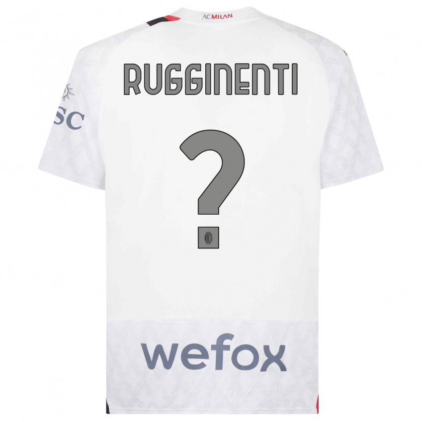 Enfant Maillot Omar Rugginenti #0 Blanc Tenues Extérieur 2023/24 T-Shirt Suisse