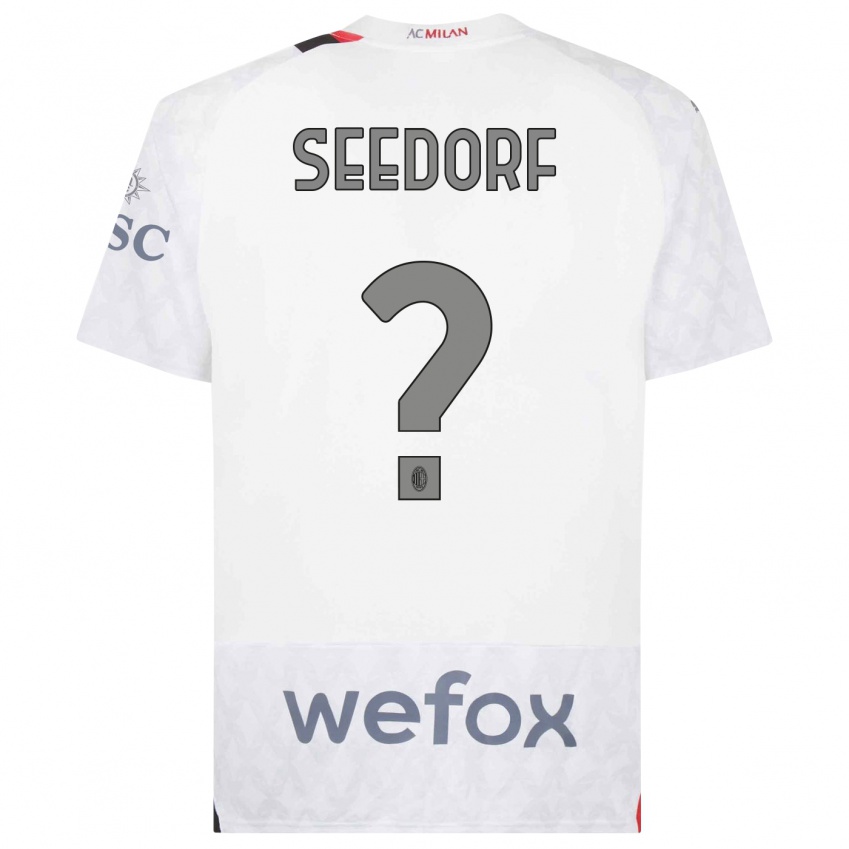 Kinder Denzel Seedorf #0 Weiß Auswärtstrikot Trikot 2023/24 T-Shirt Schweiz
