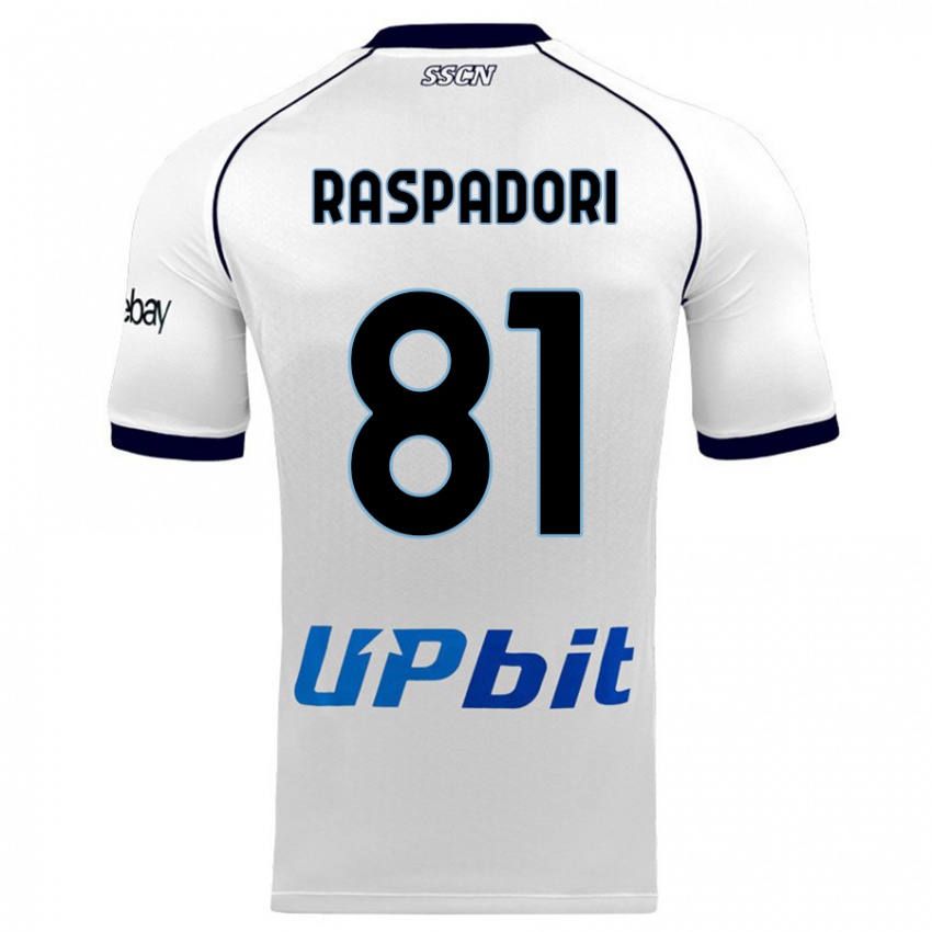 Kinder Giacomo Raspadori #81 Weiß Auswärtstrikot Trikot 2023/24 T-Shirt Schweiz