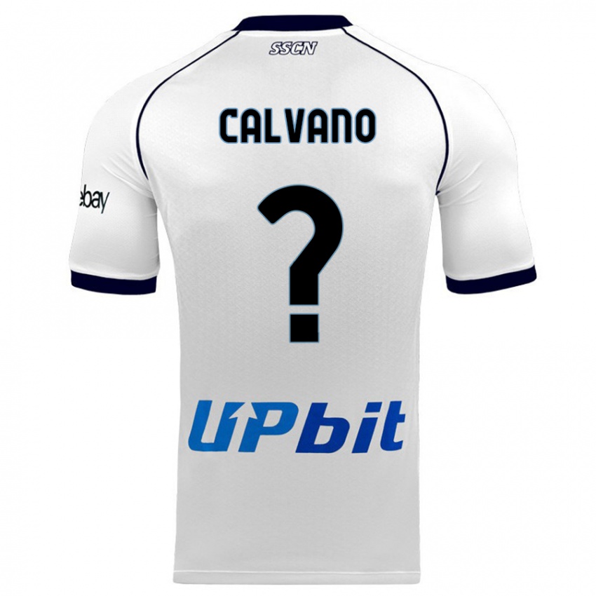 Kinder Giovanni Calvano #0 Weiß Auswärtstrikot Trikot 2023/24 T-Shirt Schweiz