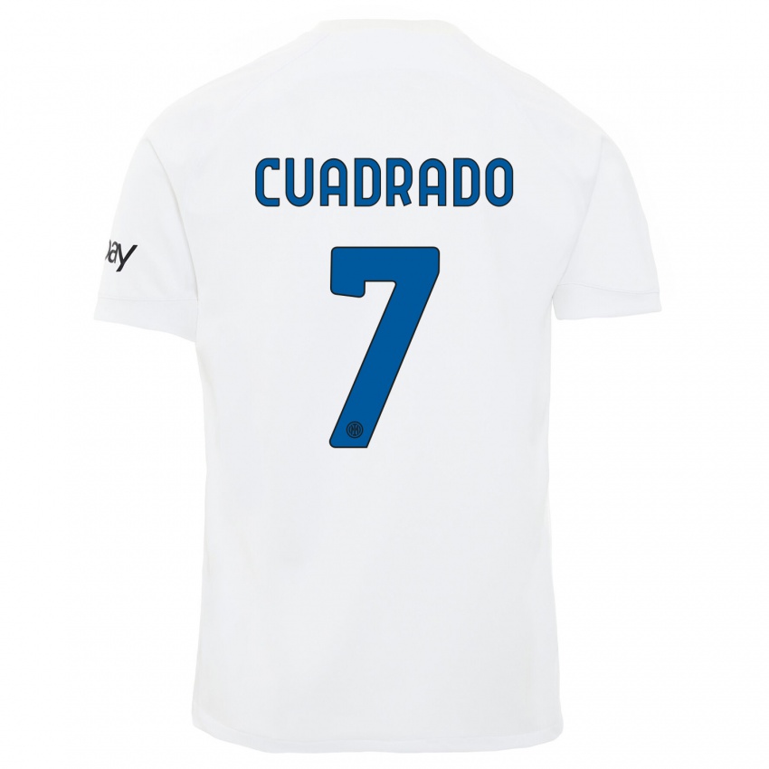 Kinder Juan Cuadrado #7 Weiß Auswärtstrikot Trikot 2023/24 T-Shirt Schweiz
