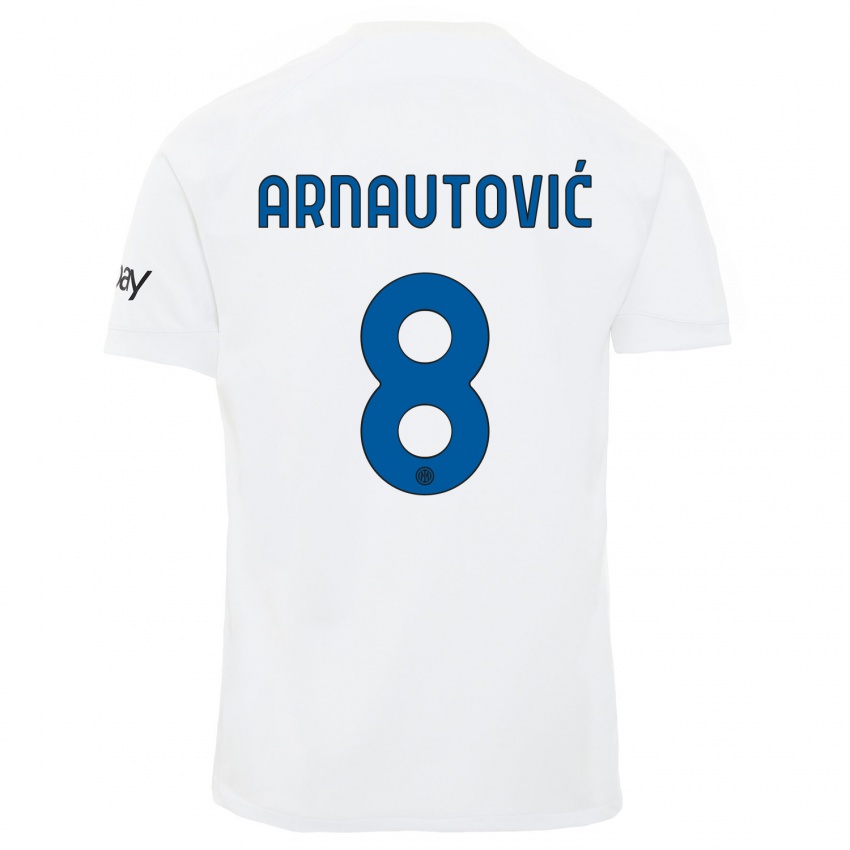 Enfant Maillot Marko Arnautovic #8 Blanc Tenues Extérieur 2023/24 T-Shirt Suisse