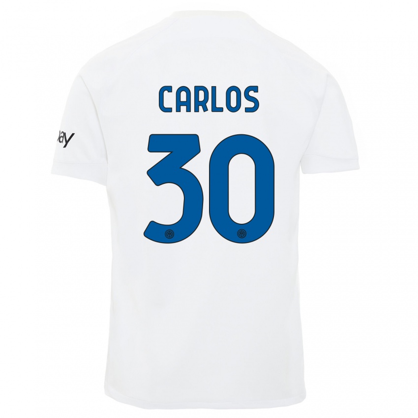 Kinder Carlos Augusto #30 Weiß Auswärtstrikot Trikot 2023/24 T-Shirt Schweiz