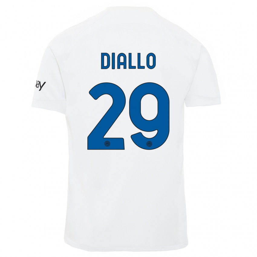 Enfant Maillot Oumar Diallo #29 Blanc Tenues Extérieur 2023/24 T-Shirt Suisse
