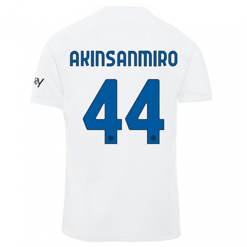 Kinder Ebenezer Akinsanmiro #44 Weiß Auswärtstrikot Trikot 2023/24 T-Shirt Schweiz
