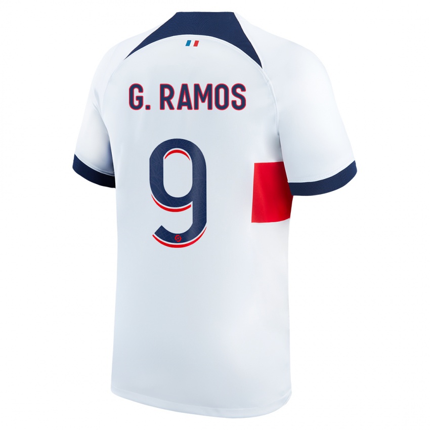 Kinder Gonçalo Ramos #9 Weiß Auswärtstrikot Trikot 2023/24 T-Shirt Schweiz