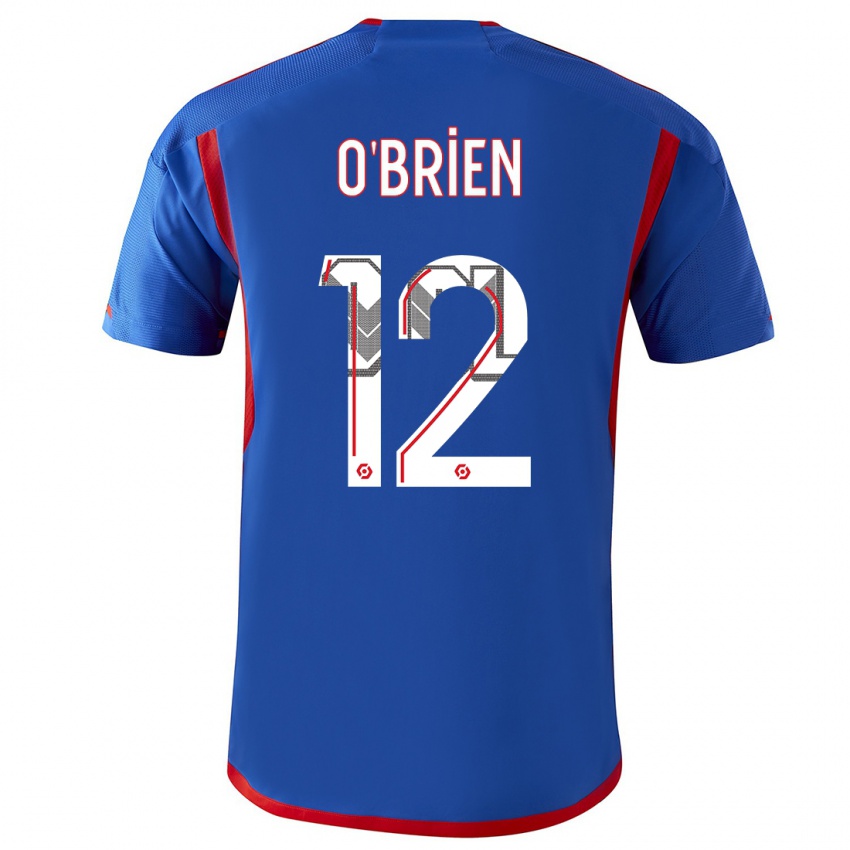 Kinder Jake O'brien #12 Blau Rot Auswärtstrikot Trikot 2023/24 T-Shirt Schweiz