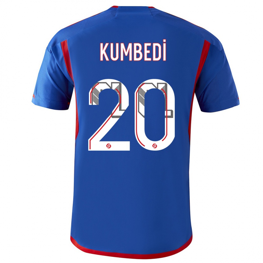 Kinder Saël Kumbedi #20 Blau Rot Auswärtstrikot Trikot 2023/24 T-Shirt Schweiz
