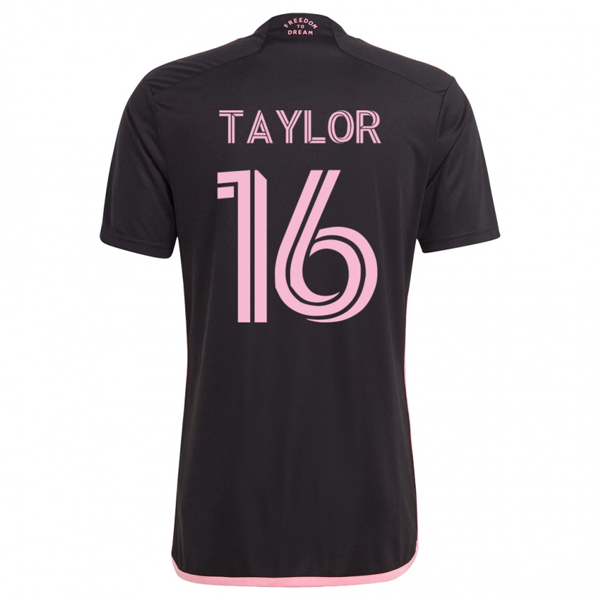 Kinder Robert Taylor #16 Schwarz Auswärtstrikot Trikot 2023/24 T-Shirt Schweiz
