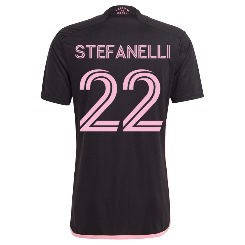 Kinder Nicolás Stefanelli #22 Schwarz Auswärtstrikot Trikot 2023/24 T-Shirt Schweiz