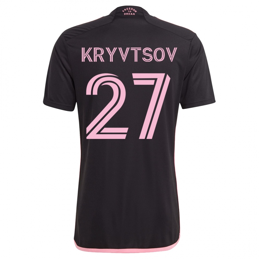 Kinder Sergiy Kryvtsov #27 Schwarz Auswärtstrikot Trikot 2023/24 T-Shirt Schweiz