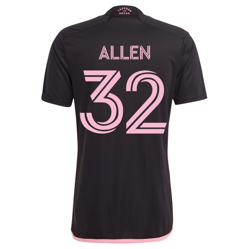Kinder Noah Allen #32 Schwarz Auswärtstrikot Trikot 2023/24 T-Shirt Schweiz
