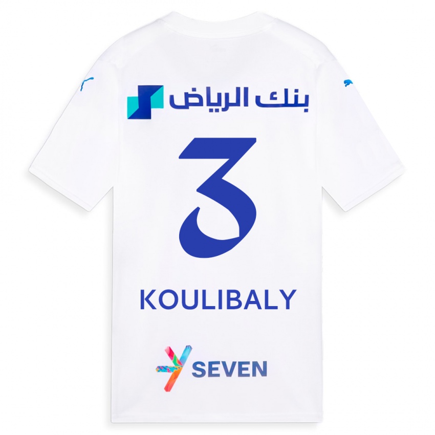 Kinder Kalidou Koulibaly #3 Weiß Auswärtstrikot Trikot 2023/24 T-Shirt Schweiz