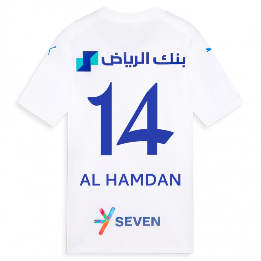 Kinder Abdullah Al-Hamdan #14 Weiß Auswärtstrikot Trikot 2023/24 T-Shirt Schweiz
