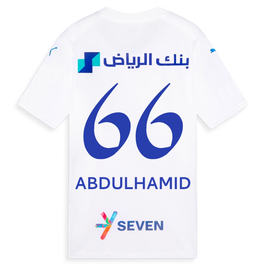 Kinder Saud Abdulhamid #66 Weiß Auswärtstrikot Trikot 2023/24 T-Shirt Schweiz