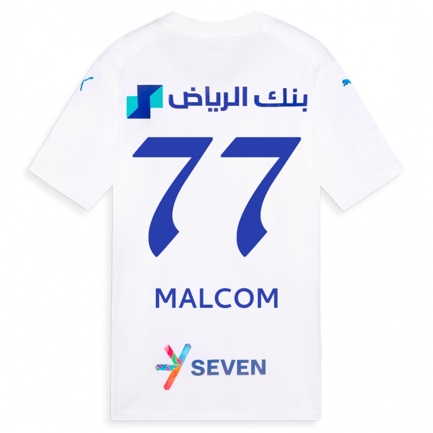 Kinder Malcom #77 Weiß Auswärtstrikot Trikot 2023/24 T-Shirt Schweiz