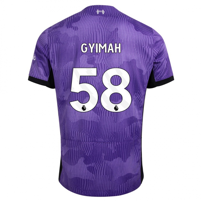 Enfant Maillot Francis Gyimah #58 Violet Troisieme 2023/24 T-Shirt Suisse