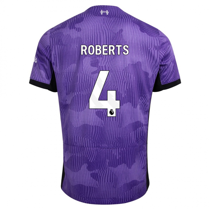 Enfant Maillot Rhiannon Roberts #4 Violet Troisieme 2023/24 T-Shirt Suisse