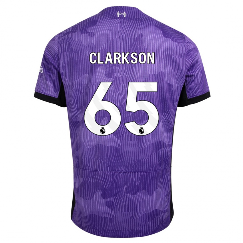 Enfant Maillot Leighton Clarkson #65 Violet Troisieme 2023/24 T-Shirt Suisse