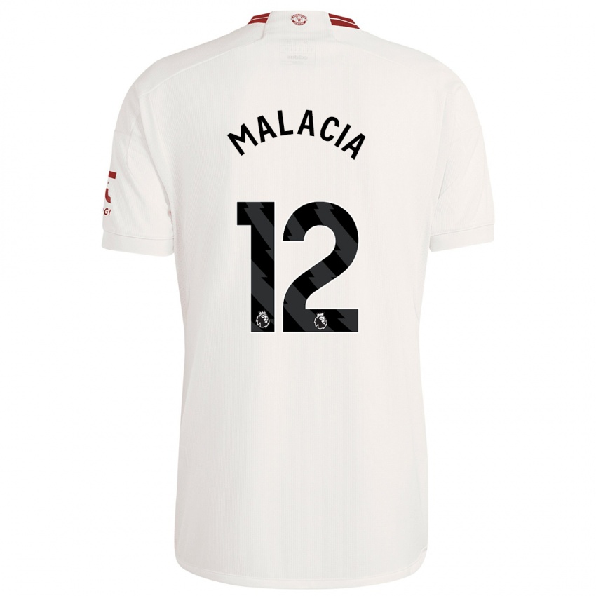 Enfant Maillot Tyrell Malacia #12 Blanc Troisieme 2023/24 T-Shirt Suisse