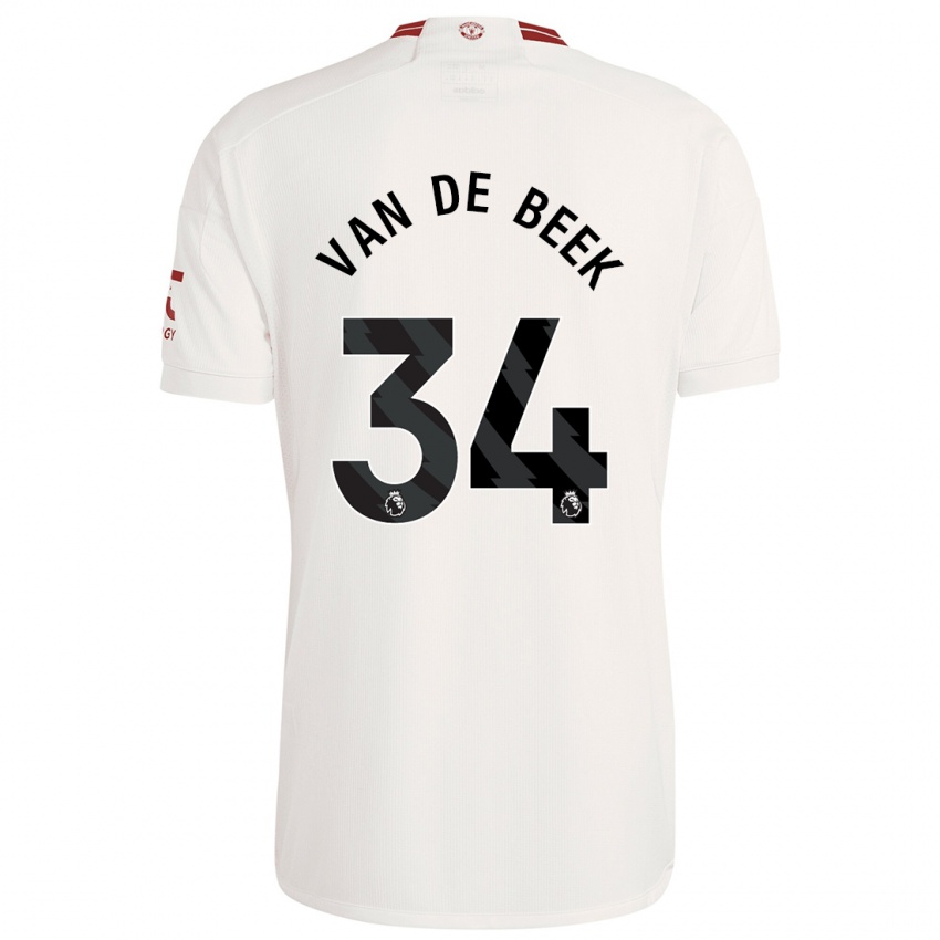 Kinder Donny Van De Beek #34 Weiß Ausweichtrikot Trikot 2023/24 T-Shirt Schweiz