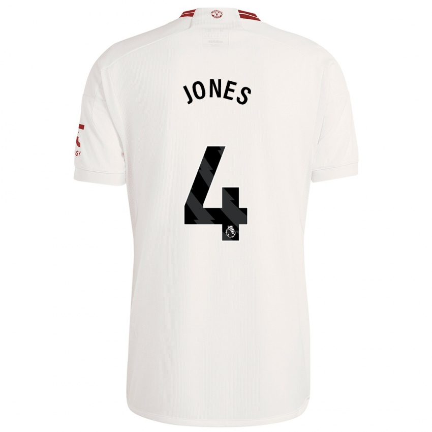 Enfant Maillot Phil Jones #4 Blanc Troisieme 2023/24 T-Shirt Suisse